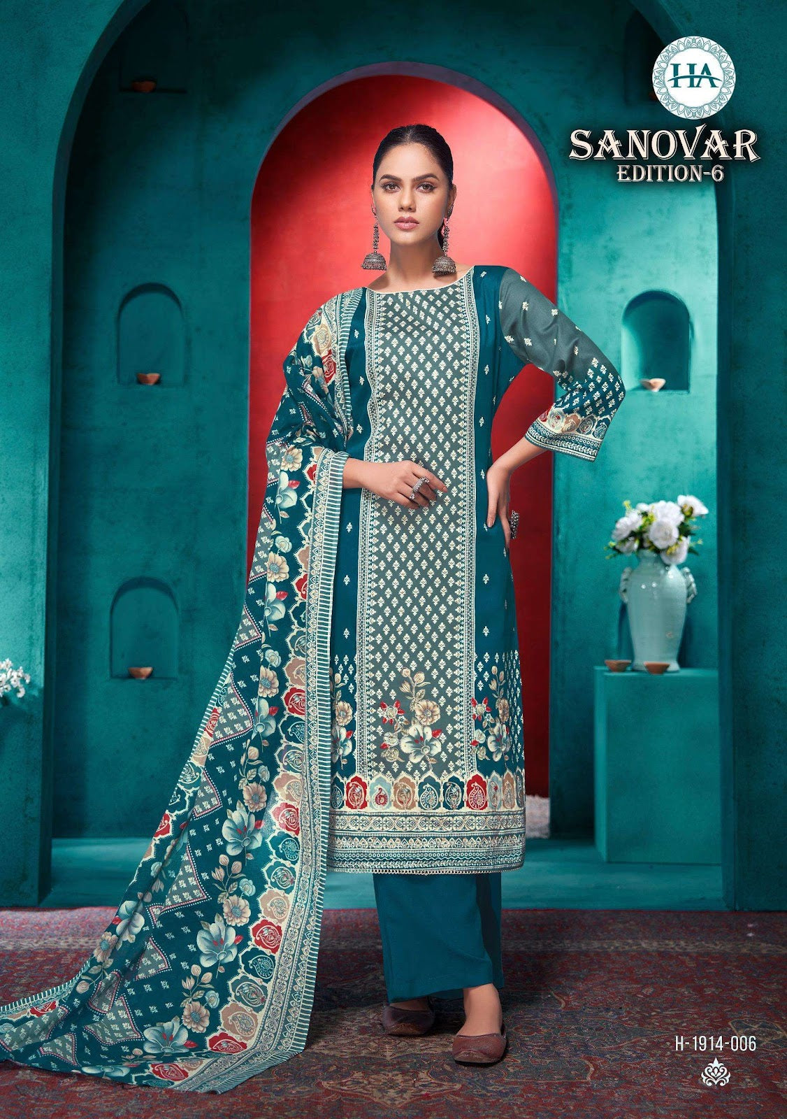 Sanovar Edition 6 Harshit Fashion Jaam Cotton Pakistani Salwar Suits Wholesale Price
