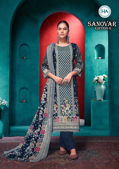 Sanovar Edition 6 Harshit Fashion Jaam Cotton Pakistani Salwar Suits Wholesale Price