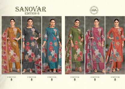 Sanovar Edition 8 Harshit Fashion Zam Cotton Karachi Salwar Suits Manufacturer Gujarat
