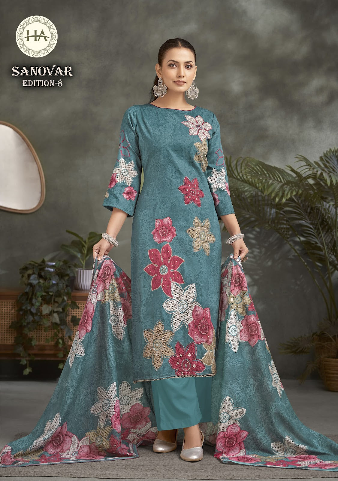 Sanovar Edition 8 Harshit Fashion Zam Cotton Karachi Salwar Suits Manufacturer Gujarat