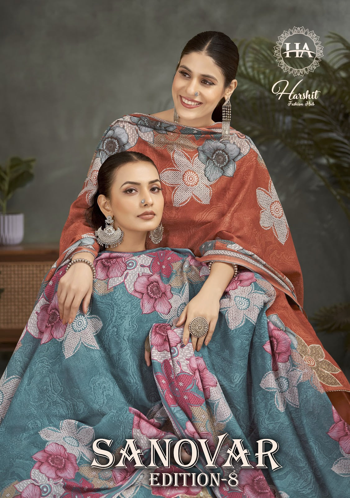 Sanovar Edition 8 Harshit Fashion Zam Cotton Karachi Salwar Suits Manufacturer Gujarat