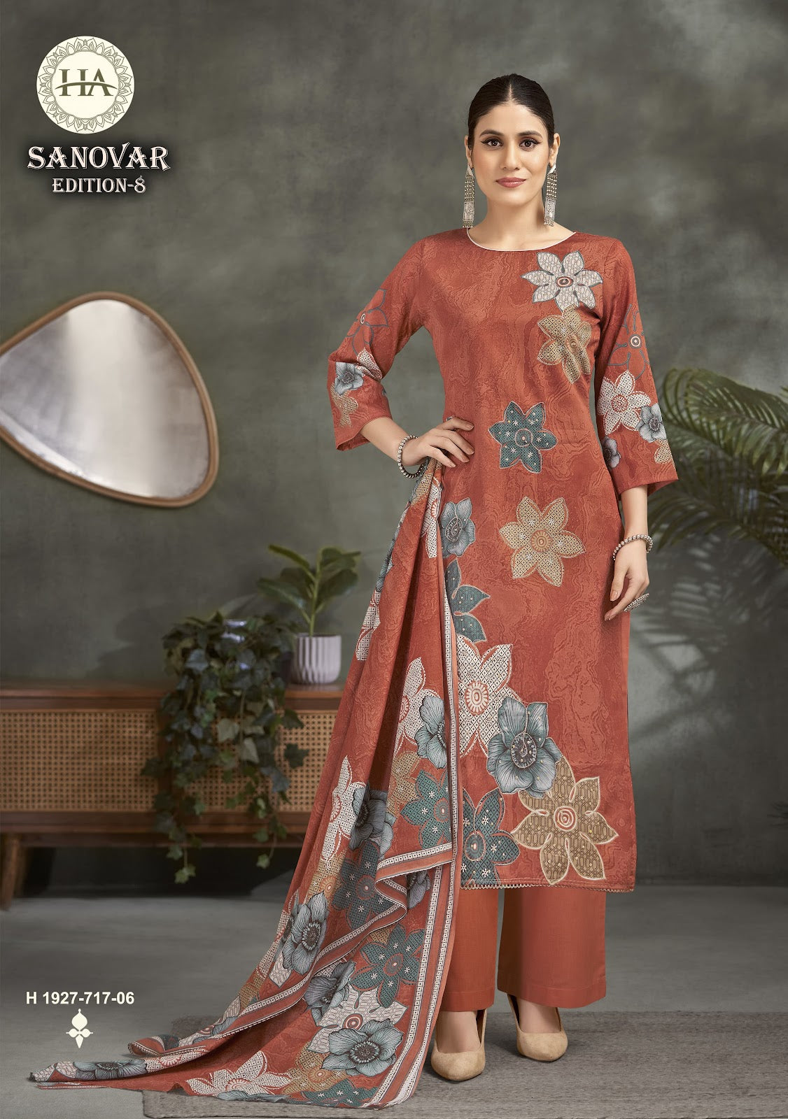 Sanovar Edition 8 Harshit Fashion Zam Cotton Karachi Salwar Suits Manufacturer Gujarat