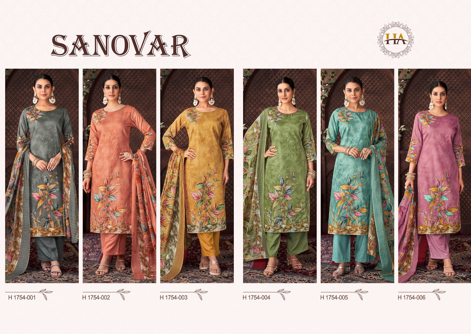 Sanovar Harshit Fashion Zam Cotton Pant Style Suits Exporter