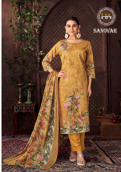 Sanovar Harshit Fashion Zam Cotton Pant Style Suits Exporter