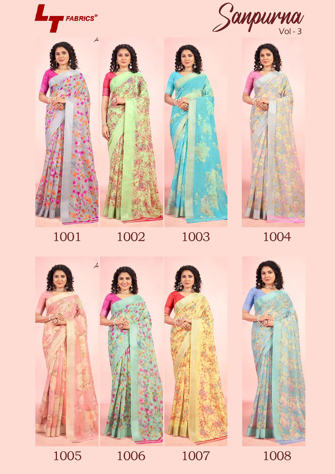 Sanpurna Vol 3 Lt Fabrics Sarees Supplier Ahmedabad