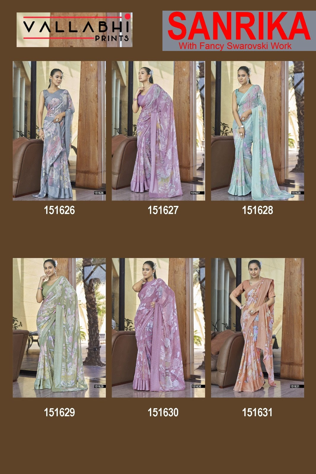 Sanrika Vallabhi Prints Georgette Sarees Manufacturer Ahmedabad