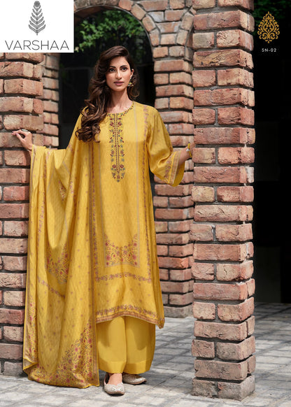 Sansai Varshaa Crape Plazzo Style Suits Exporter India