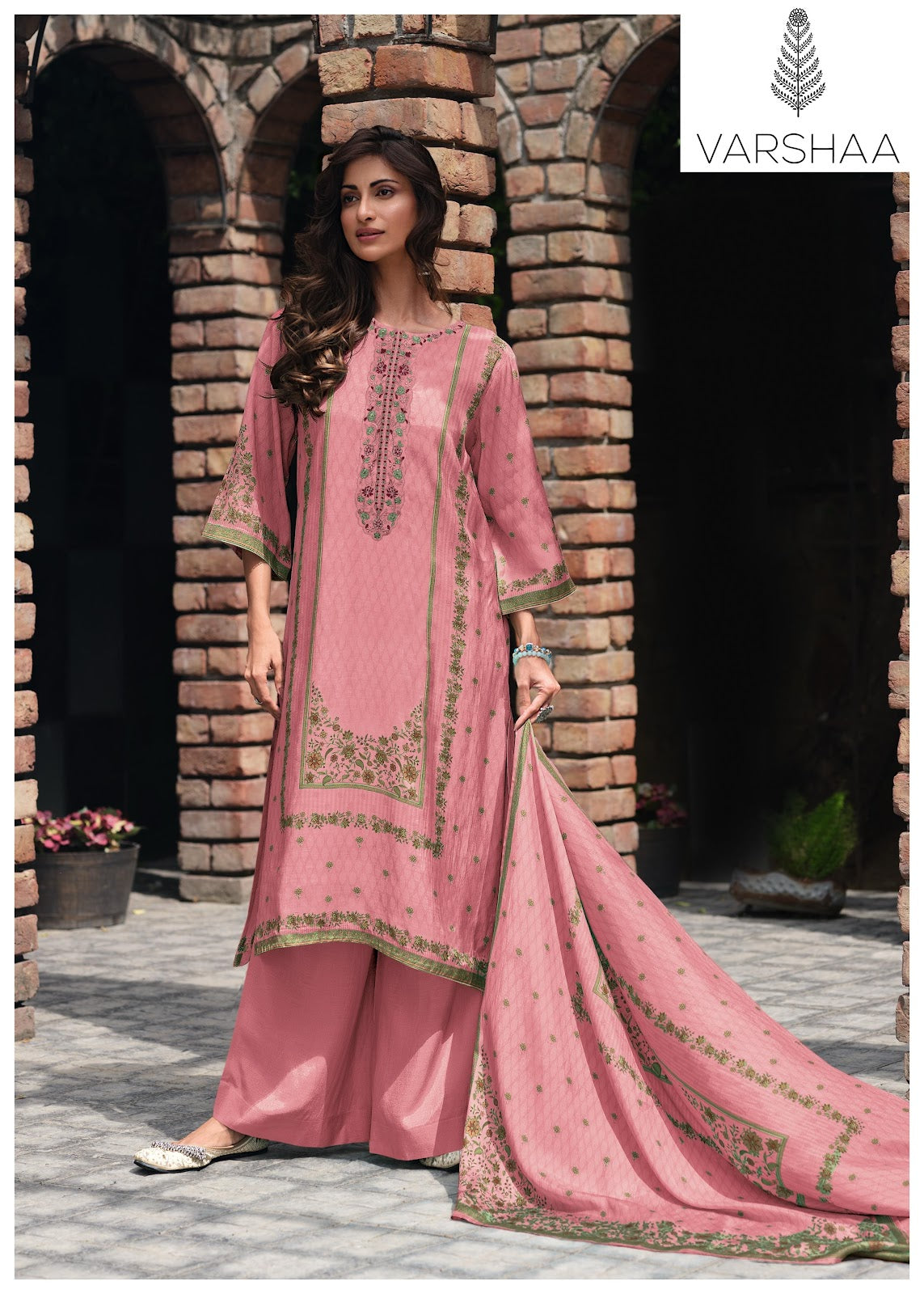 Sansai Varshaa Crape Plazzo Style Suits Exporter India