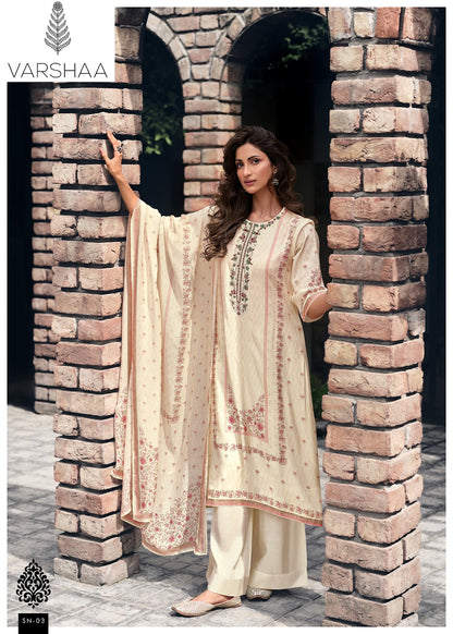 Sansai Varshaa Crape Plazzo Style Suits Exporter India