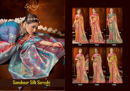 Sanskaar Silk Saroski Saroj Soft Satin Sarees Manufacturer Ahmedabad