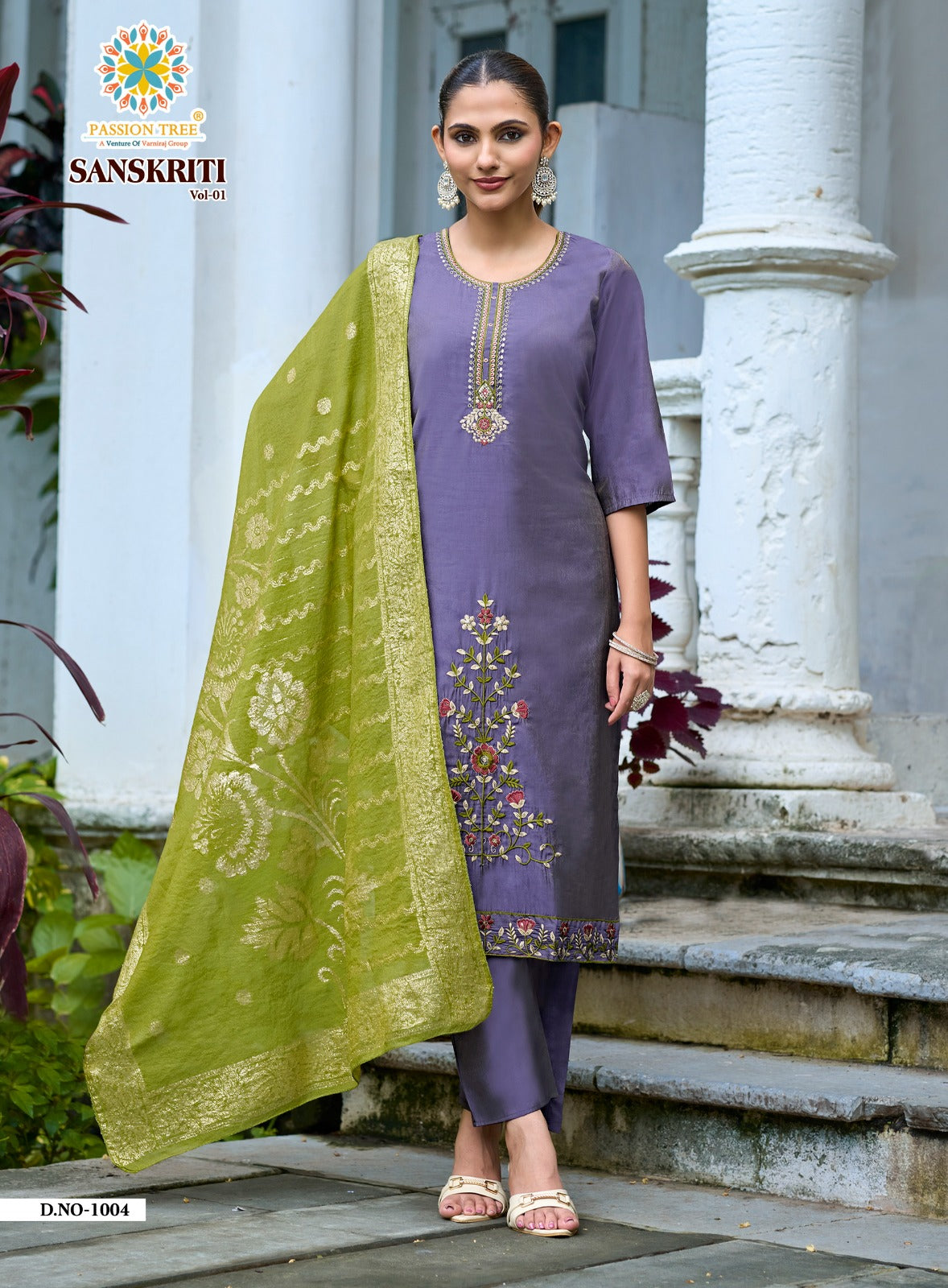 Sanskriti Vol 1 Passion Tree Roman Readymade Pant Style Suits Wholesale Rate