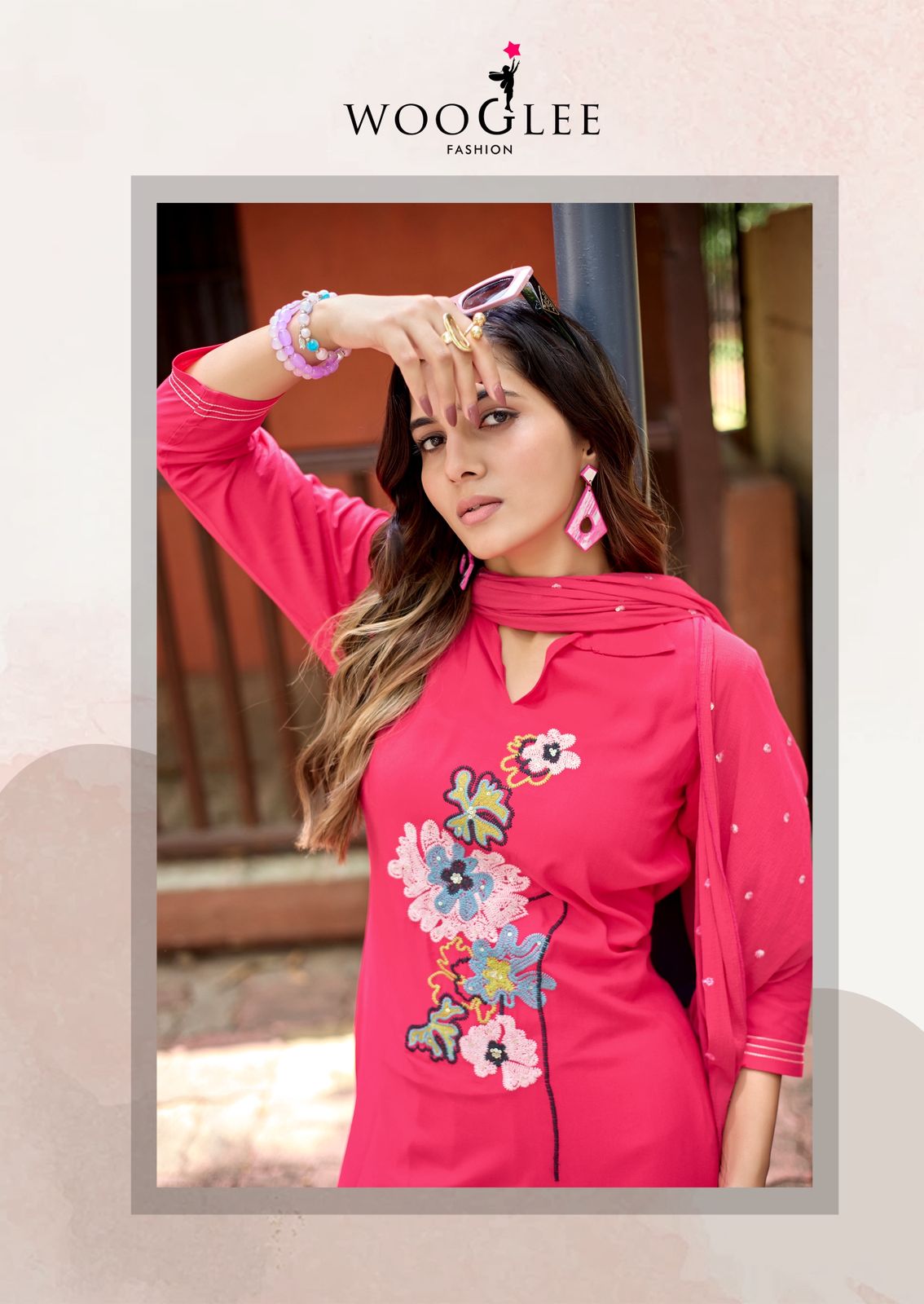 Sanskriti Wooglee Rayon Readymade Pant Style Suits Wholesale