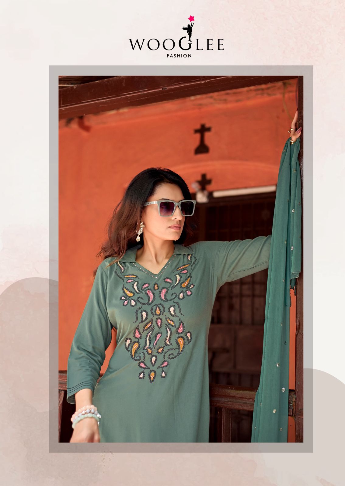 Sanskriti Wooglee Rayon Readymade Pant Style Suits Wholesale