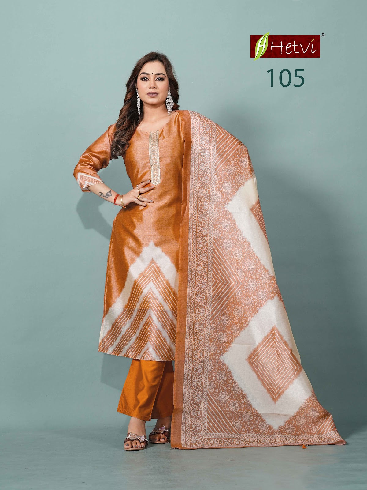 Sanskruti Hetvi Silk Readymade Pant Style Suits Wholesale Price