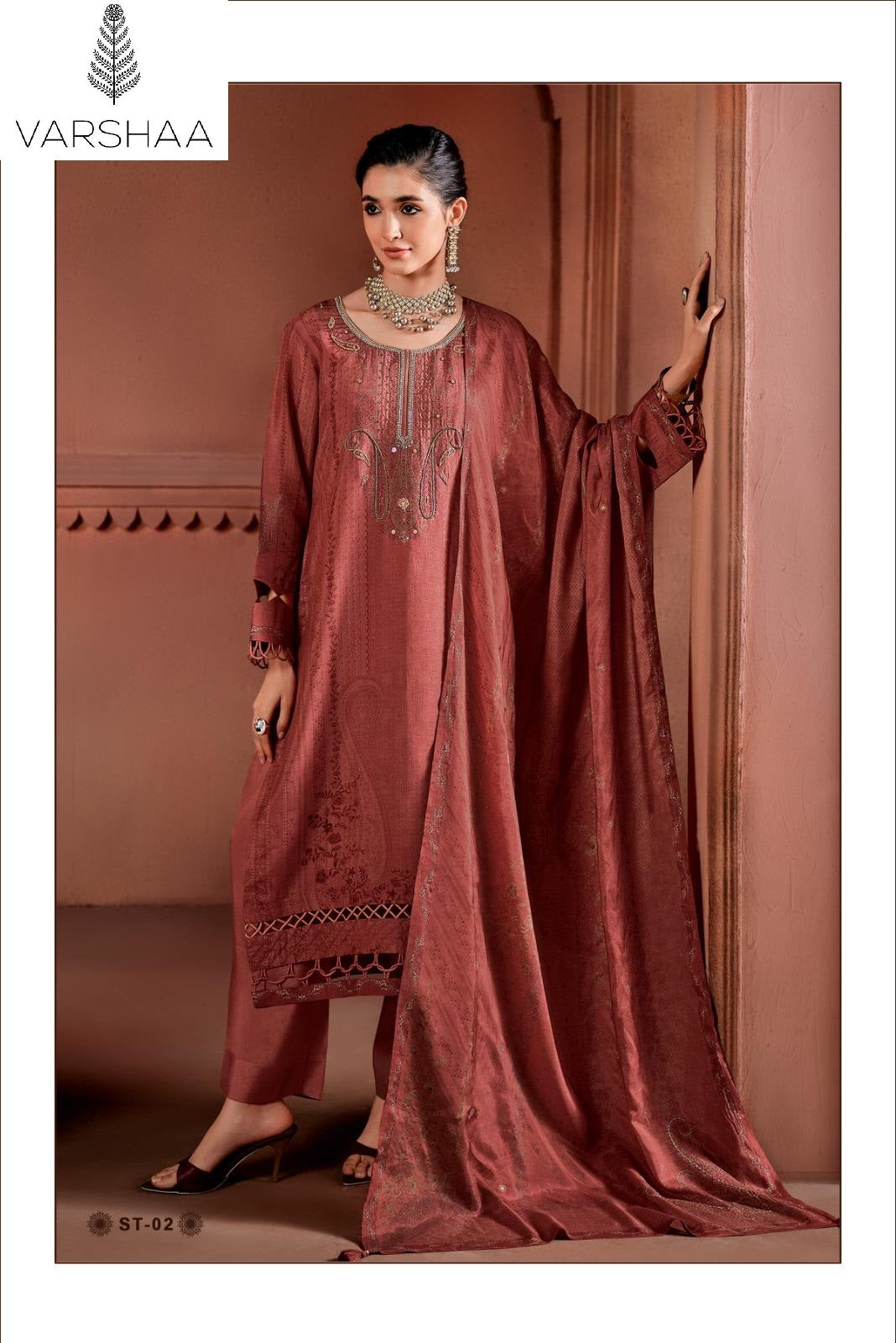 Santoni Varshaa Viscose Plazzo Style Suits Manufacturer Ahmedabad