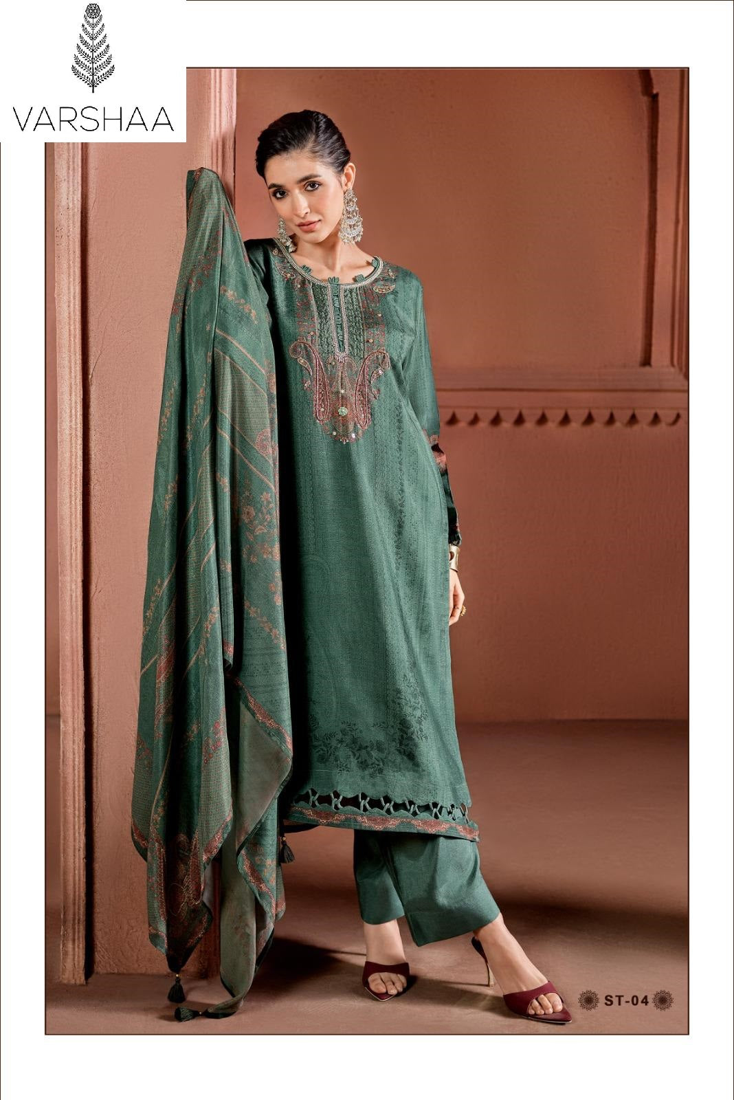 Santoni Varshaa Viscose Plazzo Style Suits Manufacturer Ahmedabad