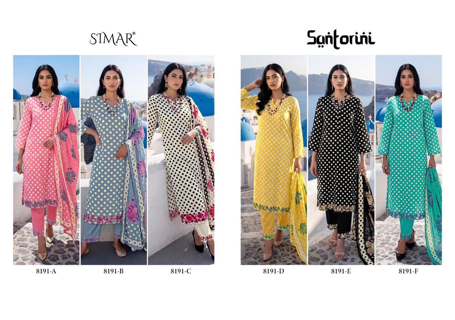 Santorini Simar Muslin Pant Style Suits Wholesaler