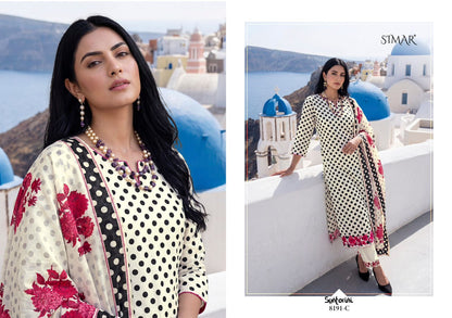 Santorini Simar Muslin Pant Style Suits Wholesaler
