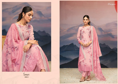 Sanvi Sargam Prints Pure Linen Pant Style Suits Manufacturer India