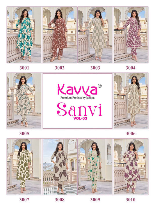 Sanvi Vol 3 Kavya Cotton Co Ord Set Wholesale Price
