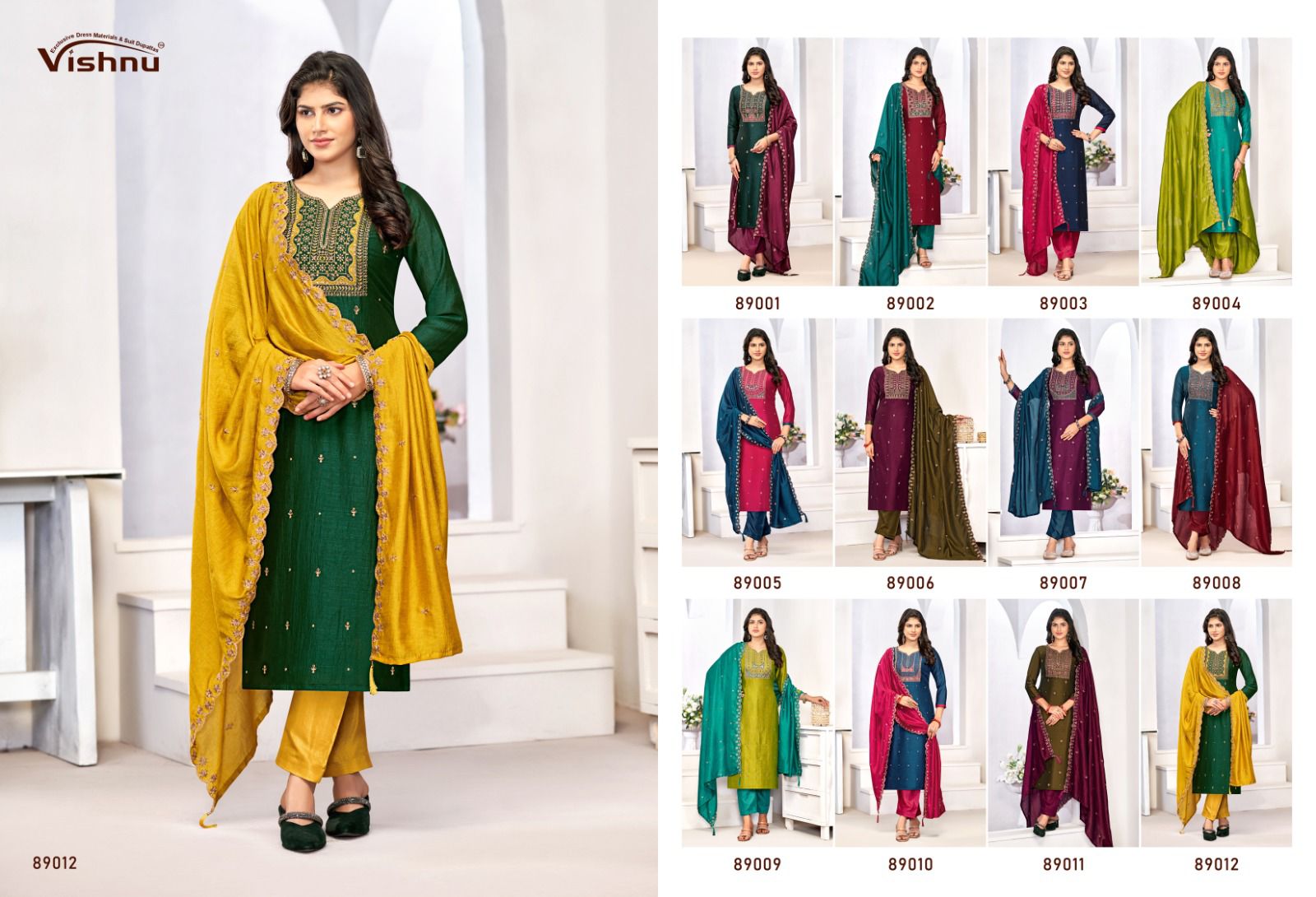 Sanwali Vishnu Impex Vichitra Silk Pant Style Suits Supplier Ahmedabad