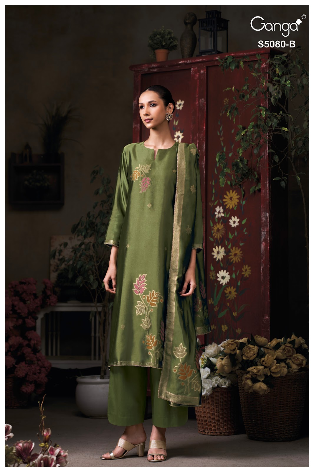 Saoirse S5080 Ganga Woven Silk Pant Style Suits Manufacturer