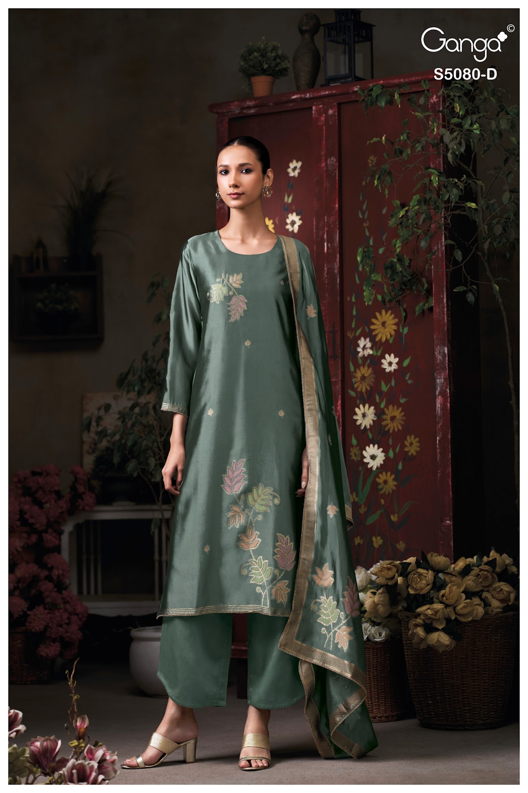 Saoirse S5080 Ganga Woven Silk Pant Style Suits Manufacturer