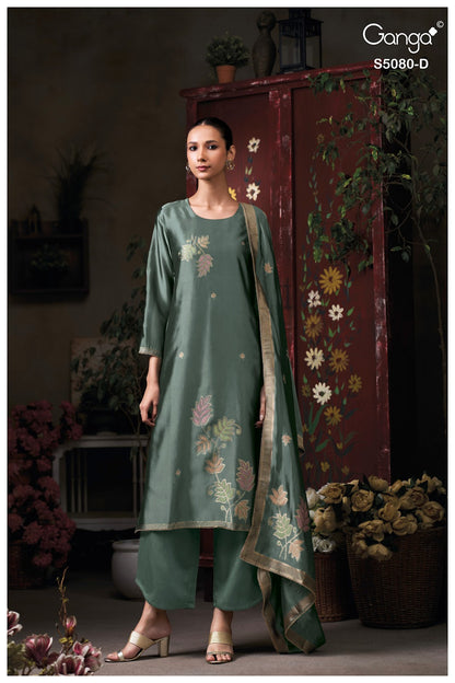 Saoirse S5080 Ganga Woven Silk Pant Style Suits Manufacturer