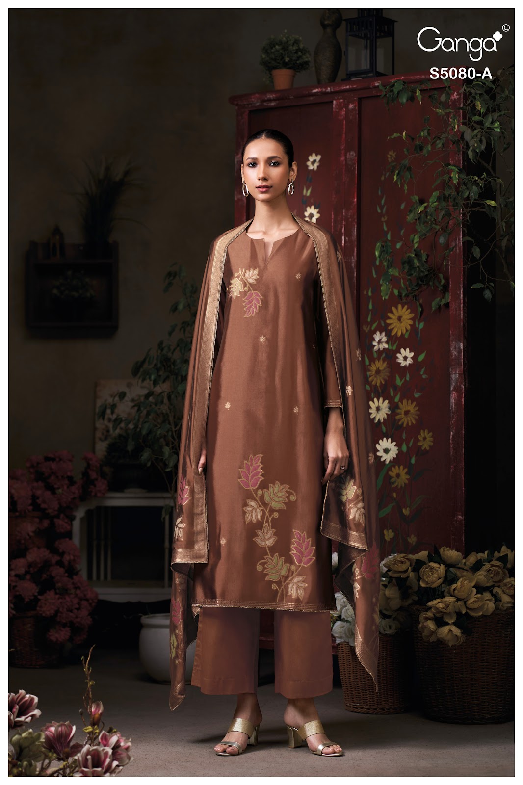 Saoirse S5080 Ganga Woven Silk Pant Style Suits Manufacturer