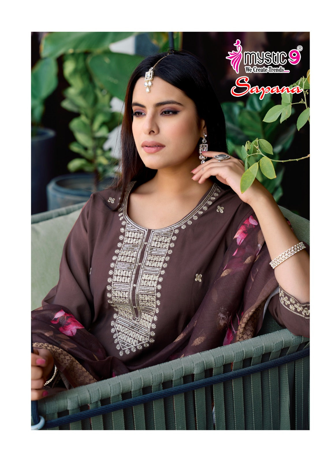 Sapana Vol 1 Mystic 9 Roman Silk Readymade Pant Style Suits Supplier Ahmedabad