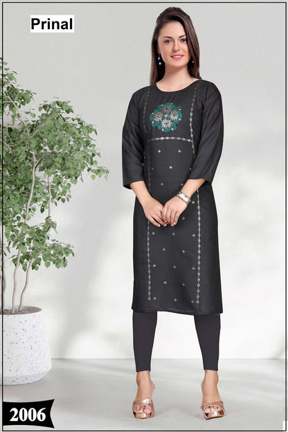 Sapna Prinal Reyon Knee Length Kurtis Manufacturer Gujarat