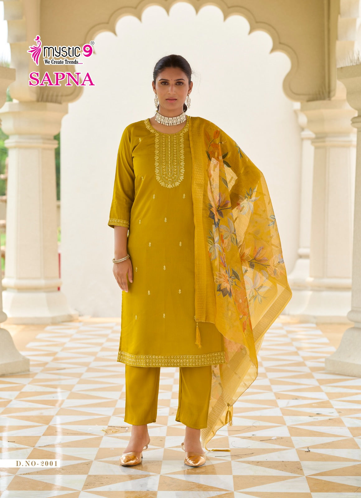 Sapna Vol 2 Mystic 9 Roman Silk Readymade Pant Style Suits Wholesaler Gujarat
