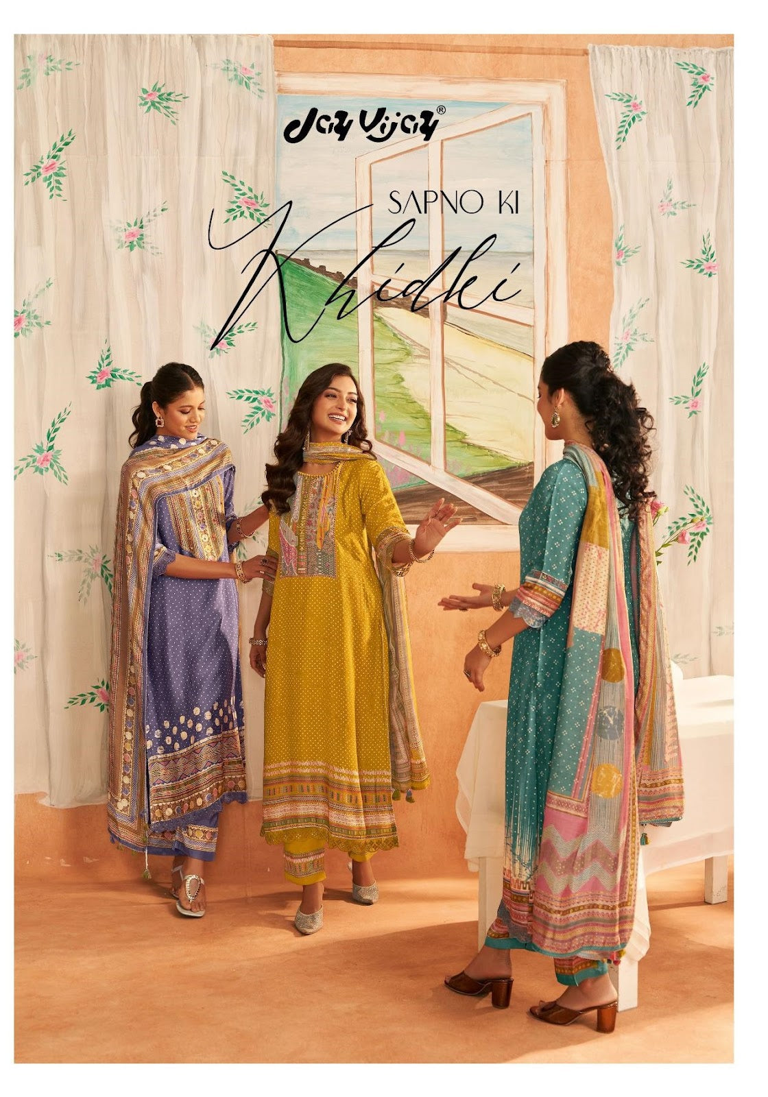 Sapno Ki Khidki Jay Vijay Bemberg Silk Pant Style Suits Wholesaler