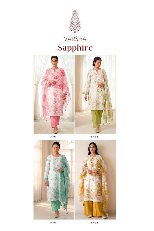 Sapphire Varshaa Cotton Pant Style Suits Wholesale Price