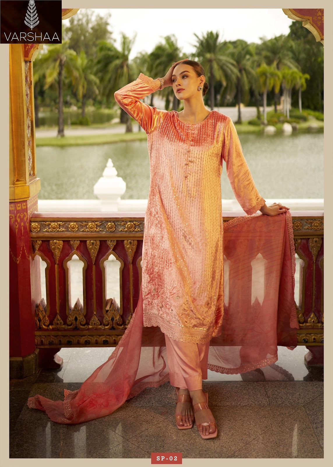Sapphire Varshaa Velvet Suits Supplier