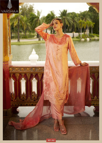 Sapphire Varshaa Velvet Suits Supplier