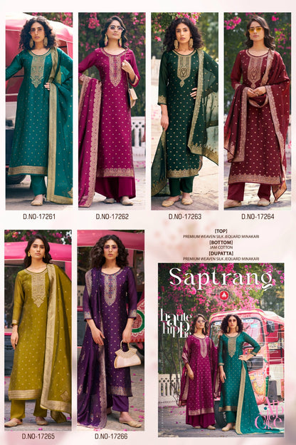 Saptrang Vol 4 Triple Aaa Weaving Silk Pant Style Suits Manufacturer
