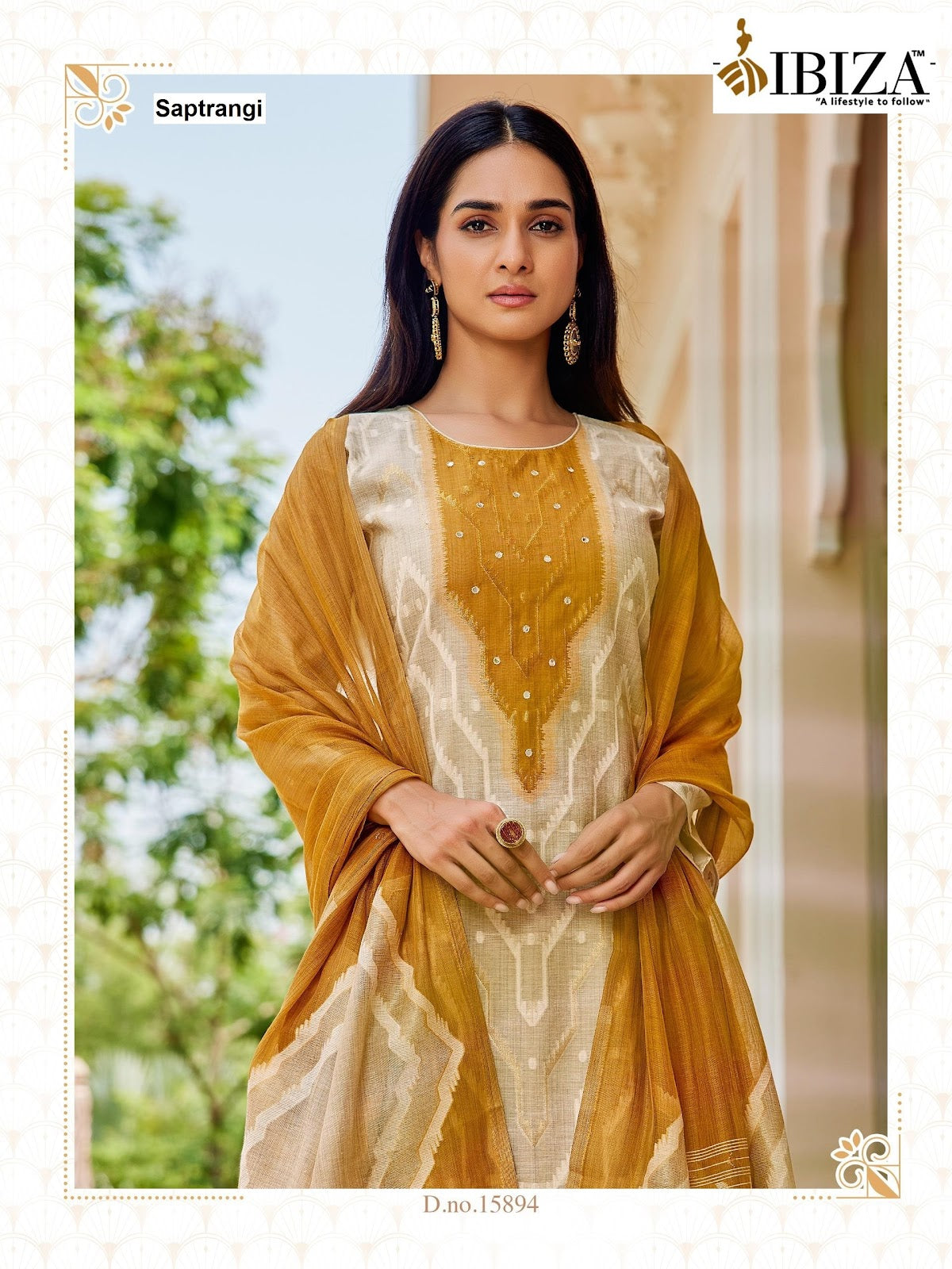 Saptrangi Ibiza Silk Jacquard Pant Style Suits Supplier Ahmedabad