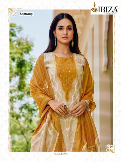 Saptrangi Ibiza Silk Jacquard Pant Style Suits Supplier Ahmedabad