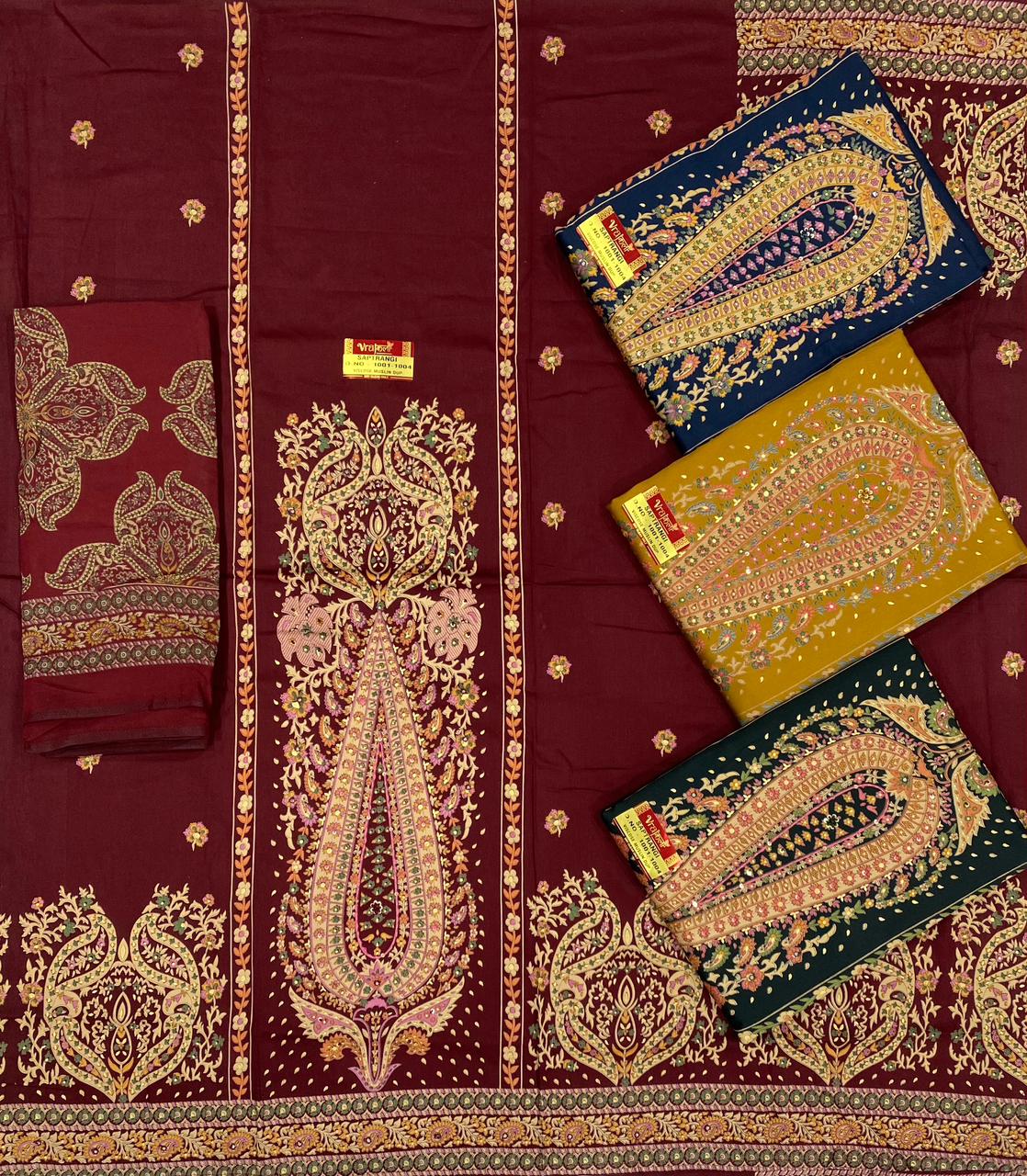 Saptrangi Mumtaz Arts Viscose Karachi Salwar Suits Supplier
