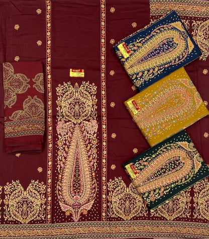 Saptrangi Mumtaz Arts Viscose Karachi Salwar Suits Supplier