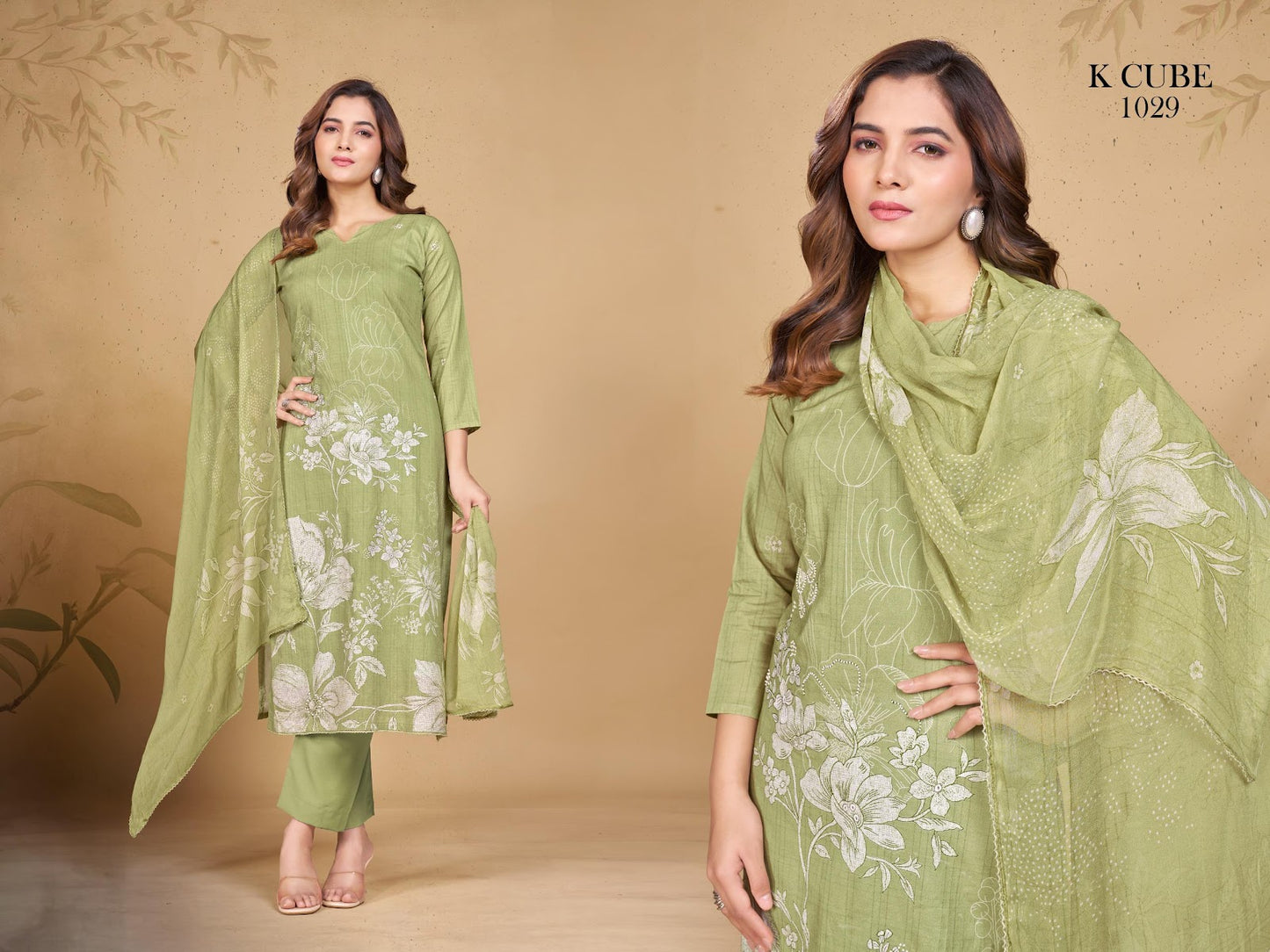 Sara 1029 K Cube Cotton Cambric Pant Style Suits Wholesale Rate