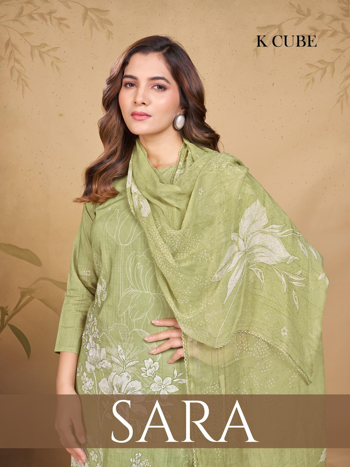 Sara 1029 K Cube Cotton Cambric Pant Style Suits Wholesale Rate