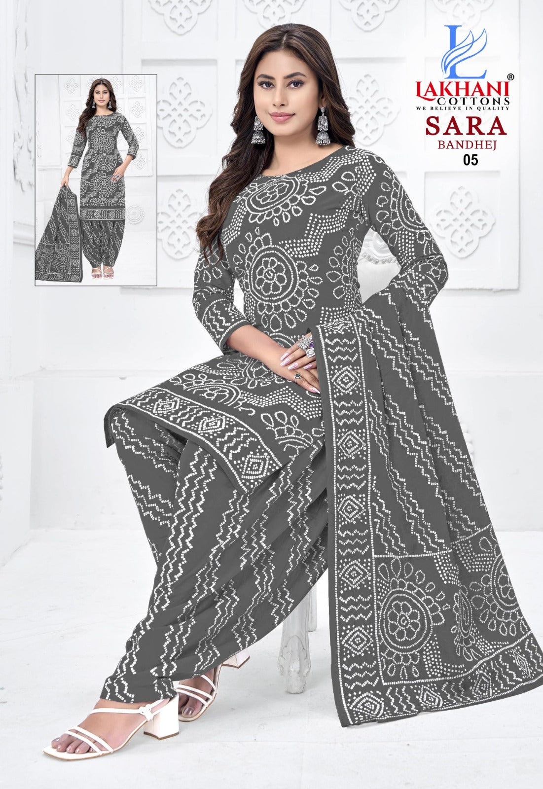 Sara Bandhej Vol 1 Lakhani Cotton Dress Material Supplier India