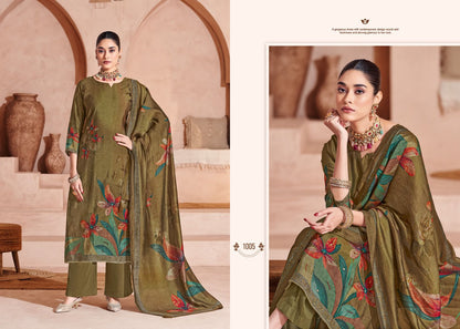 Sara Digital Salvi Fashion Muslin Silk Pant Style Suits Wholesaler