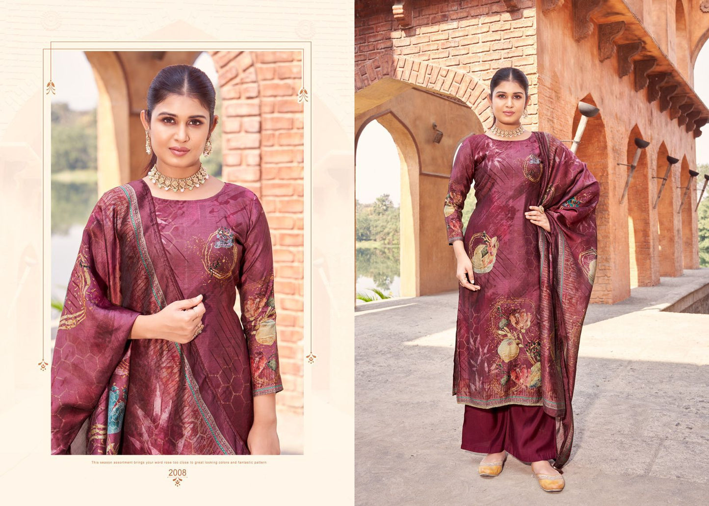 Sara Digital Vol 2 Salvi Fashion Muslin Silk Pant Style Suits Exporter