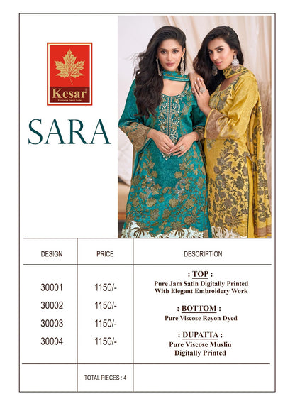 Sara Kesar Pure Jam Pant Style Suits Exporter