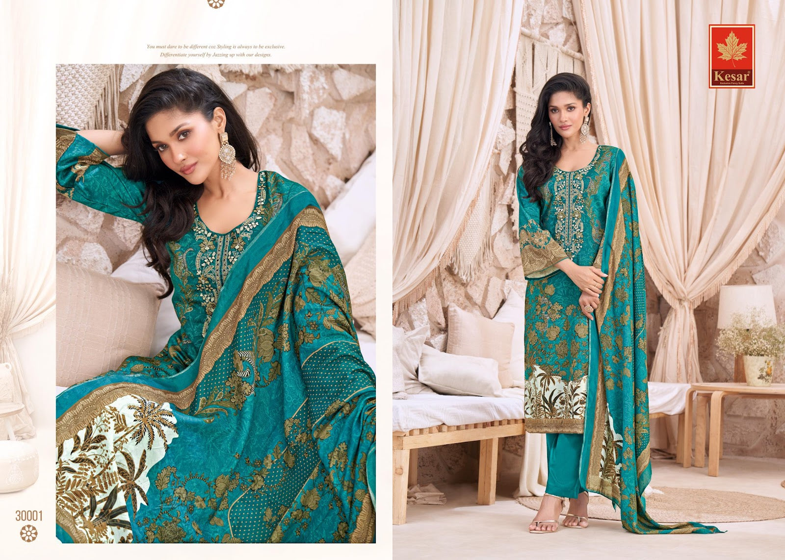 Sara Kesar Pure Jam Pant Style Suits Exporter