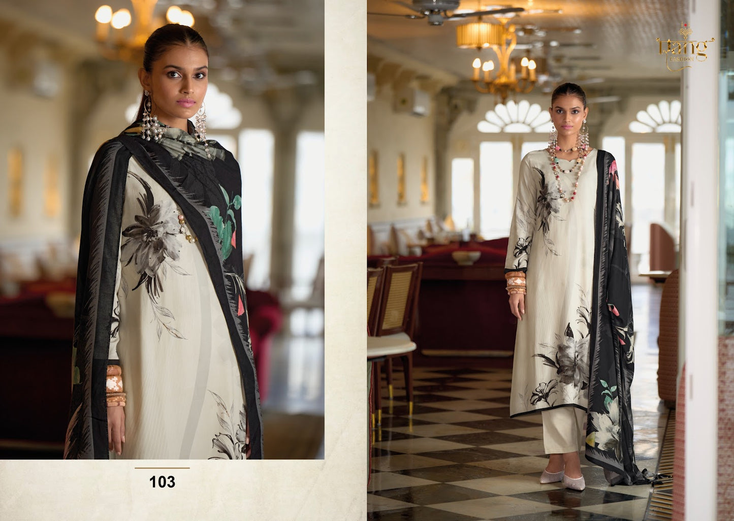 Sara Rang Fashion Viscose Muslin Pant Style Suits Manufacturer Gujarat
