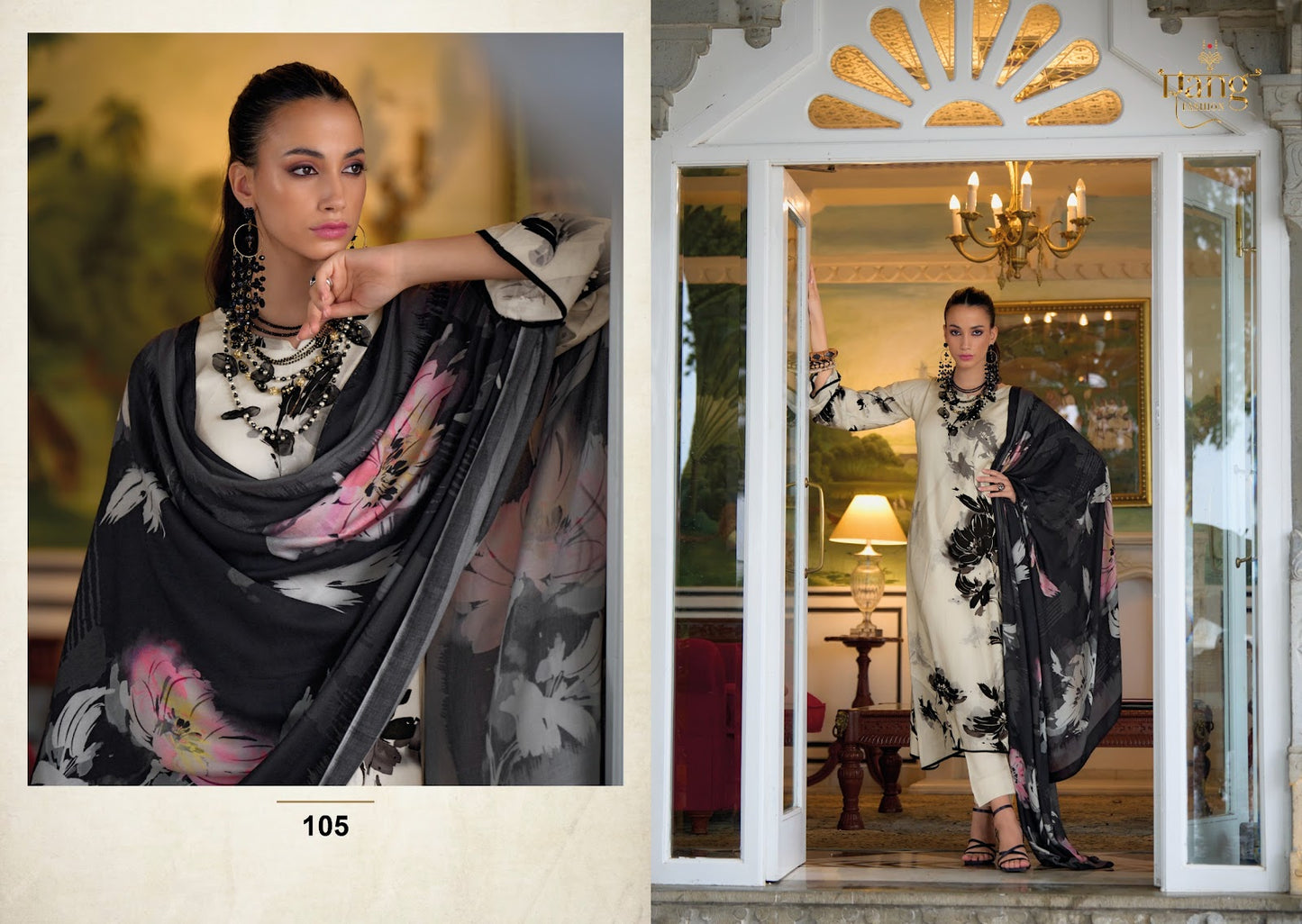Sara Rang Fashion Viscose Muslin Pant Style Suits Manufacturer Gujarat